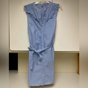 Old Navy Blue Striped Shirt Dress